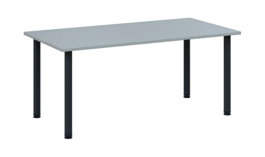 CRTR 160 jídelní stůl, kovová podnož černá, deska 25 mm, 1600x800 mm, šedá